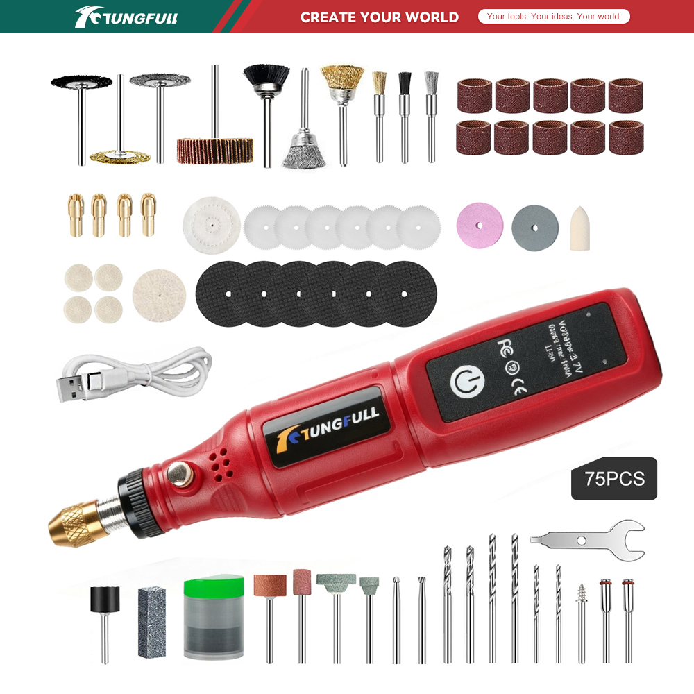 Power Tools Aeg - TUNGFULL 3.7V Cordless Rotary Tool USB