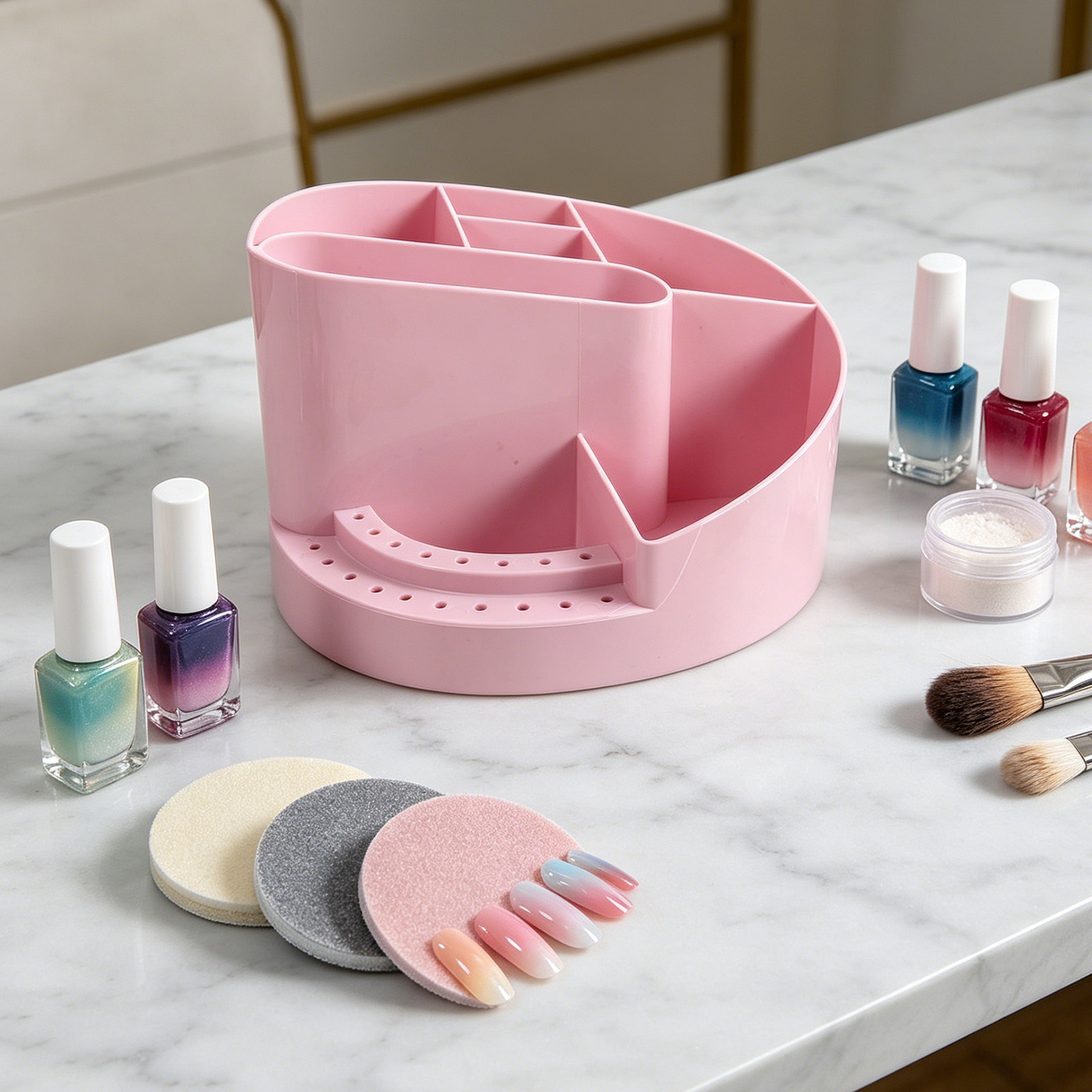 Power Tools Holder - Nail Organizer Storage Box 7 Compartments