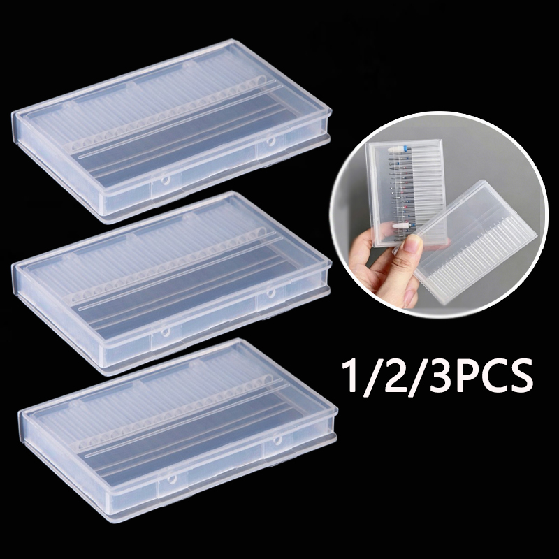 Power Tools Holder - 1/2/3PCS 20 Slots Clear Nail Drill