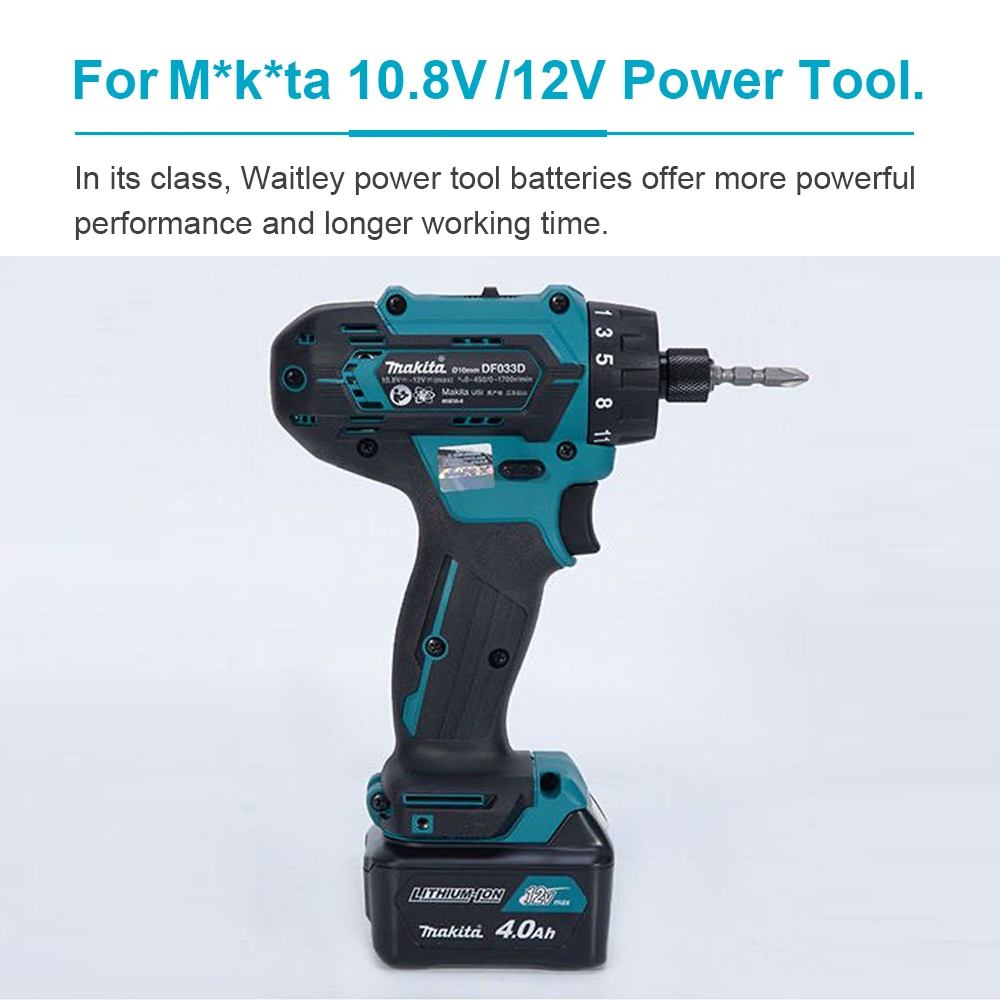 12V 4000mAh Lithium Battery Re - Makita Drill Hp1640 review and price