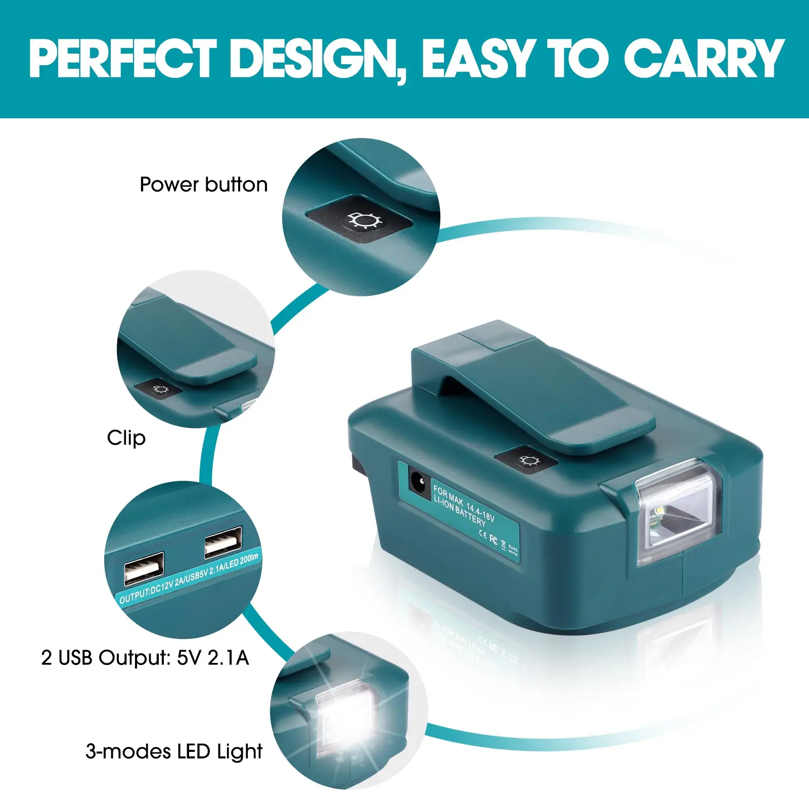 Adapter with Light with Type-c - Power Tools Types review and price
