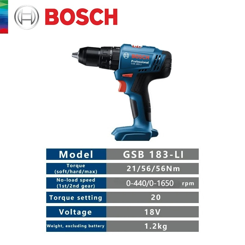 Bosch Electric Drill GSB183-LI - Power Tools Cordless review and price